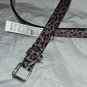 Pink And Black Glittery Leopard Print Child Girls Belt